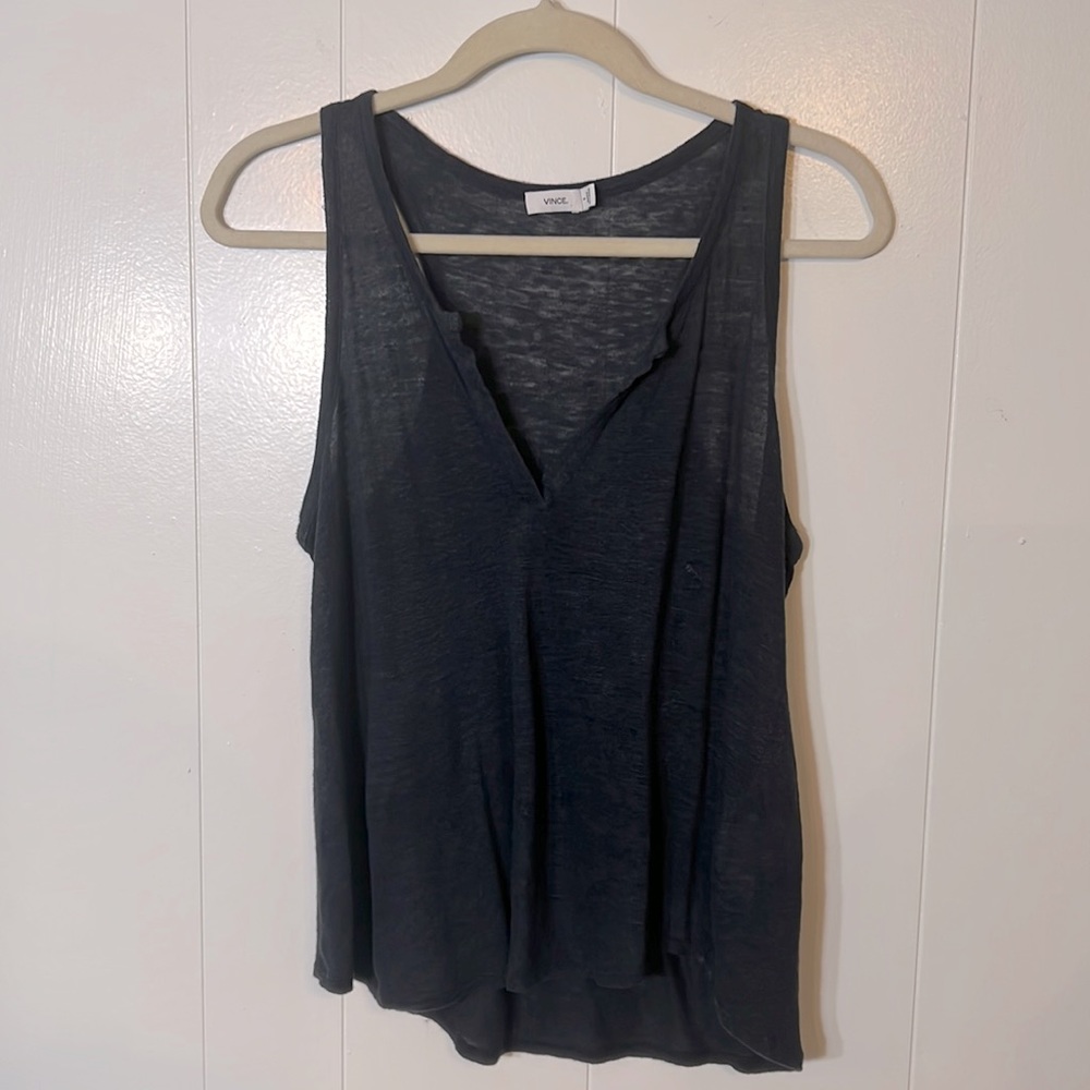 Vince navy knit tank top